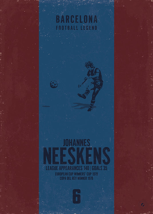 Johan Neeskens Poster (Vertical Band) - Barcelona