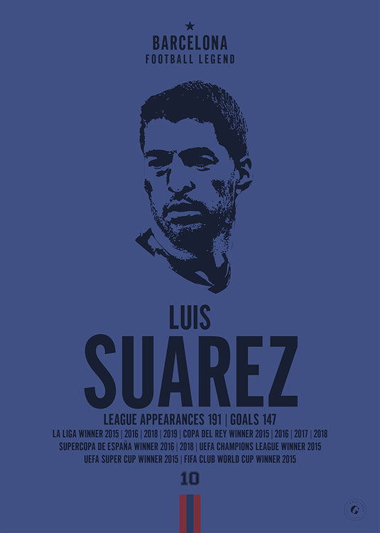 Póster Cabeza de Luis Suárez - Barcelona