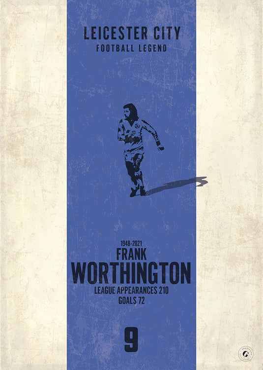 Póster de Frank Worthington (banda vertical)