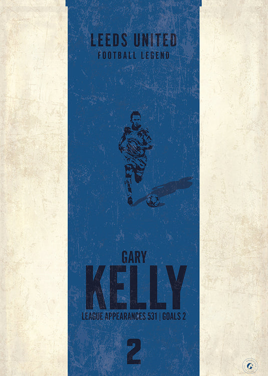 Gary Kelly Leeds United Heritage Stripes Print