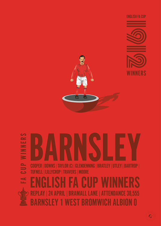 Barnsley 1912 FA Cup Winners Poster