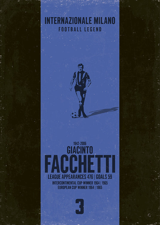 Affiche Giacinto Facchetti (bande verticale)