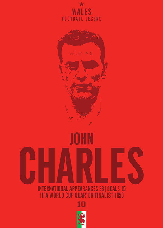 John Charles Head Poster