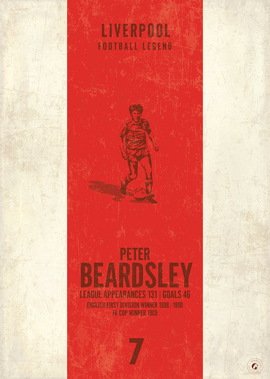 Peter Beardsley Liverpool Heritage Stripes Print