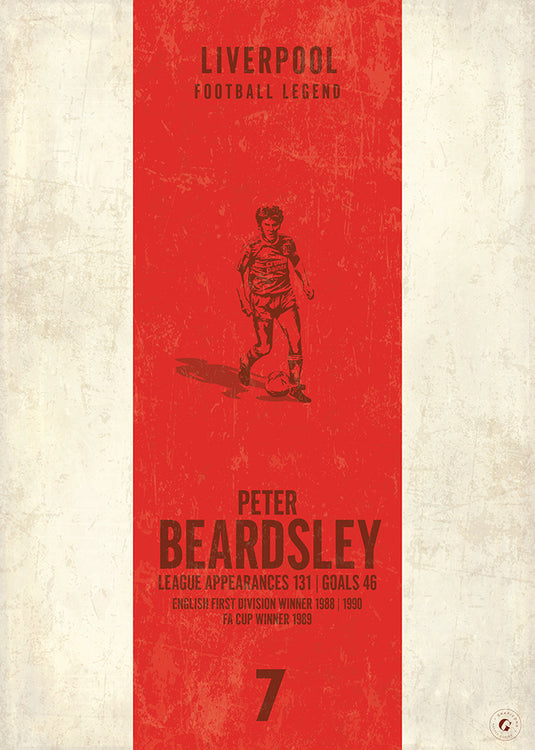 Peter Beardsley Poster (Vertical Band)