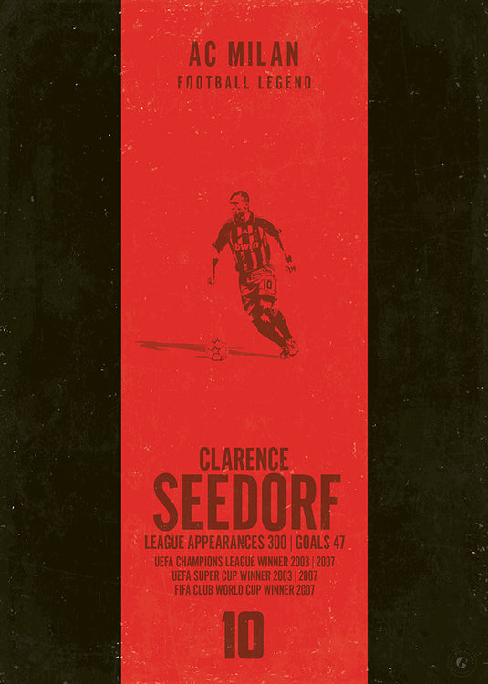Póster Clarence Seedorf (Banda vertical) - AC Milan