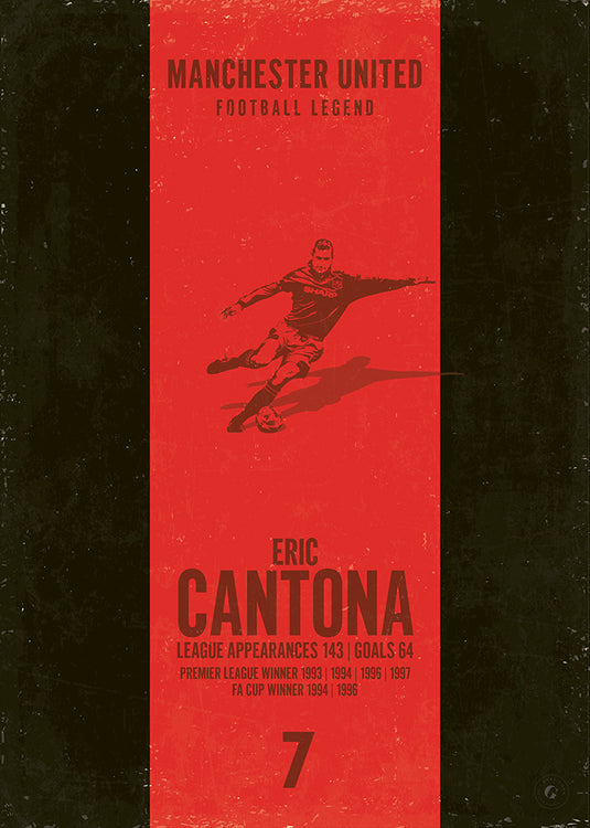 Eric Cantona Poster (Vertical Band)