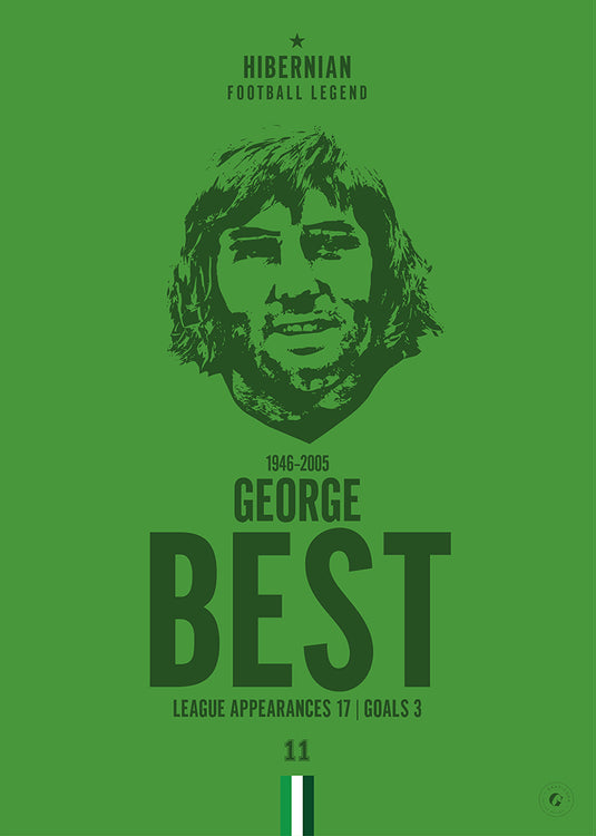 Póster George Best Head - Hibernian