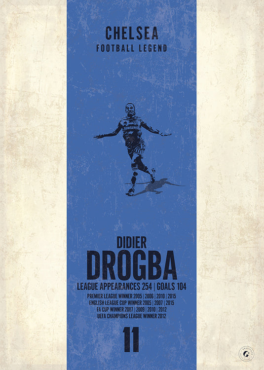 Didier Drogba Chelsea Heritage Stripes Print