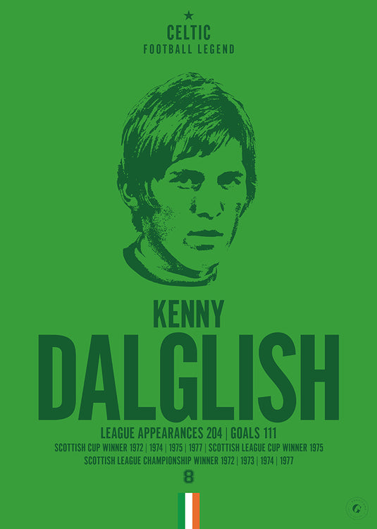 Kenny Dalglish Head Poster - Celtic