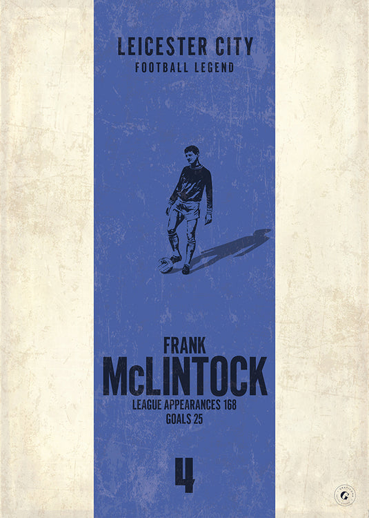 Frank McLintock Poster (Vertical Band) - Leicester City