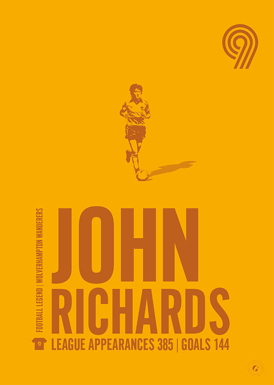 John Richards Wolverhampton Wanderers Legend Print