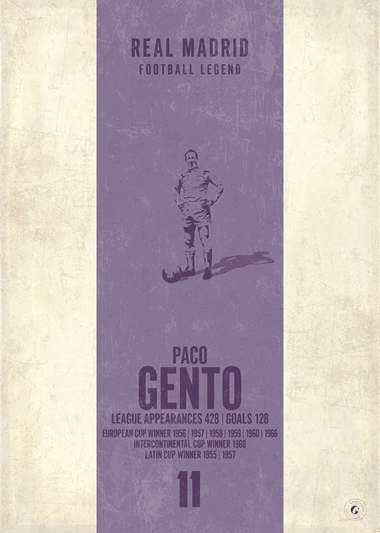 Affiche Paco Gento (bande verticale)