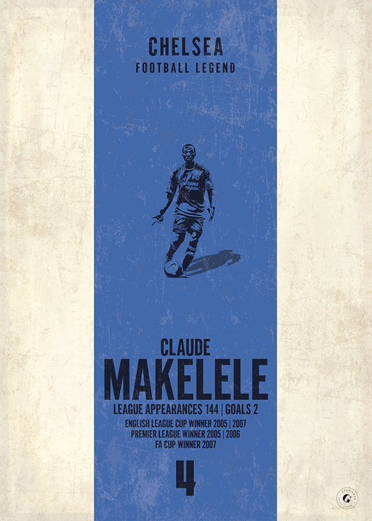Póster Claude Makelele (banda vertical) - Chelsea