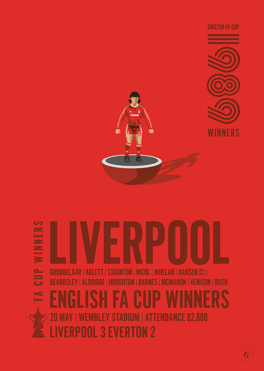 Liverpool 1989 FA Cup Winners Poster