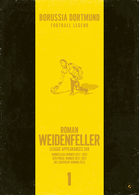 Roman Weidenfeller Borussia Dortmund Heritage Stripes Print