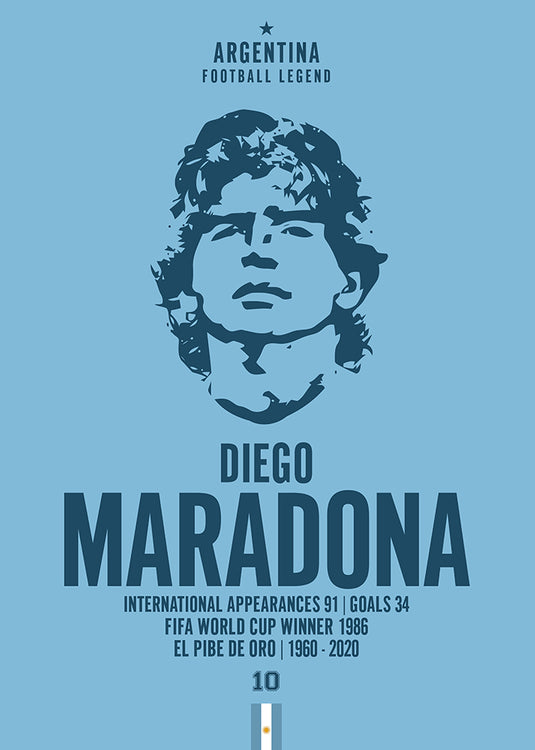 Diego Maradona Face Poster