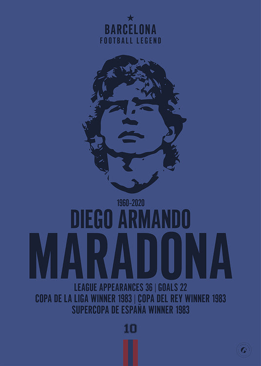 Póster Cabeza de Diego Maradona - Barcelona