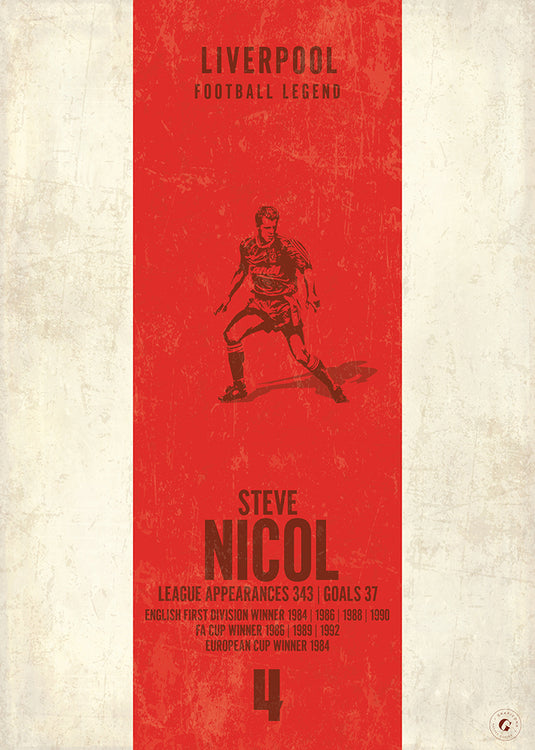 Steve Nicol Liverpool Heritage Stripes Print