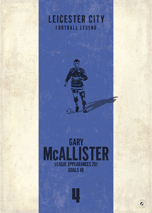 Póster de Gary McAllister (banda vertical) - Leicester City