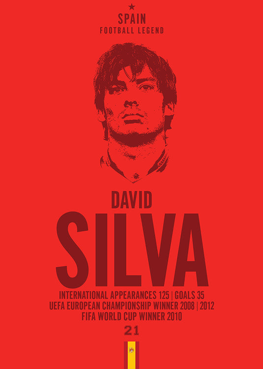 Tête de David Silva Poster