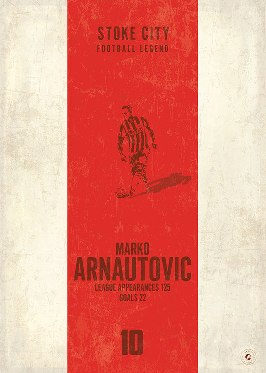 Marko Arnautovic Stoke City Heritage Stripes Print