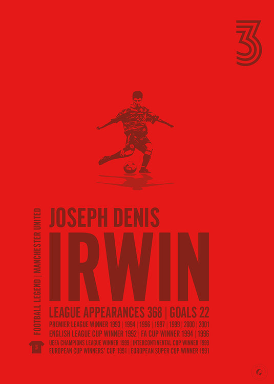 Denis Irwin Manchester United Legend Print