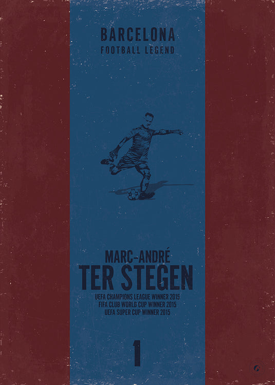 Marc-Andre ter Stegen Barcelona Heritage Stripes Print