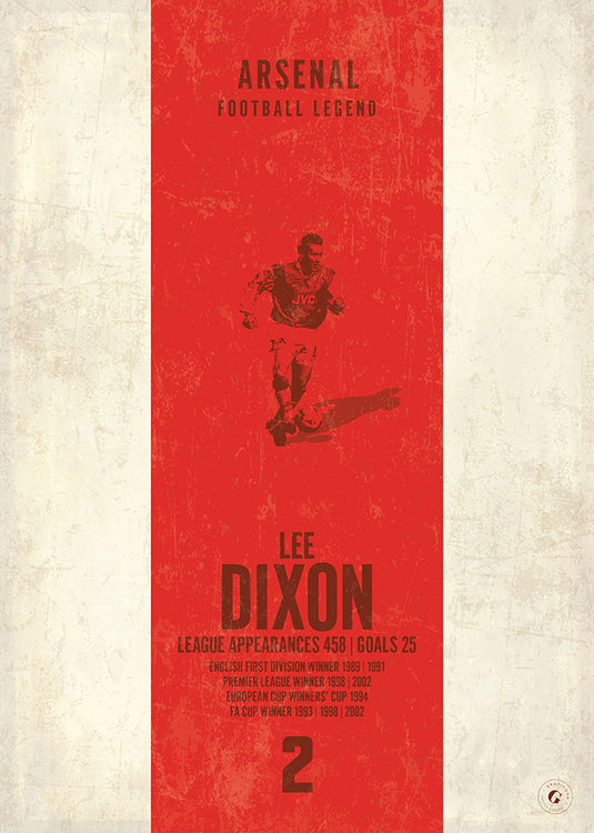 Lee Dixon Arsenal Heritage Stripes Print