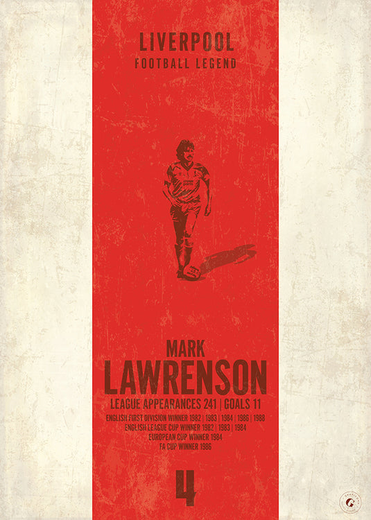 Póster de Mark Lawrenson (banda vertical)