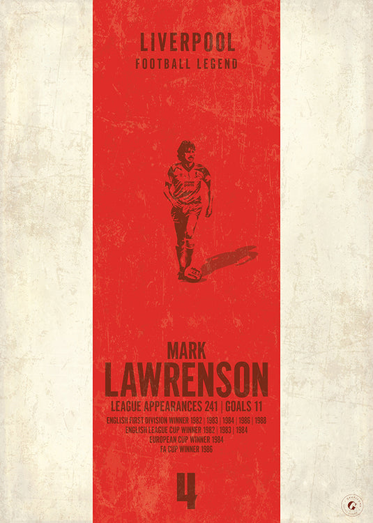 Mark Lawrenson Poster (Vertical Band)
