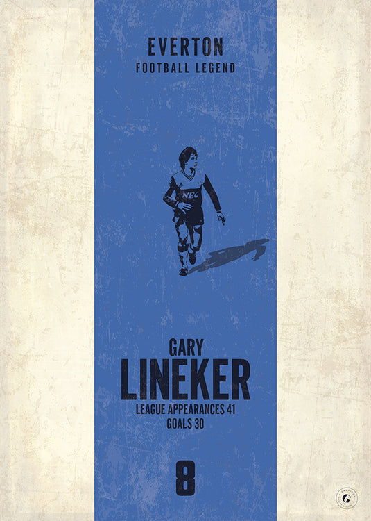 Gary Lineker Poster - Everton