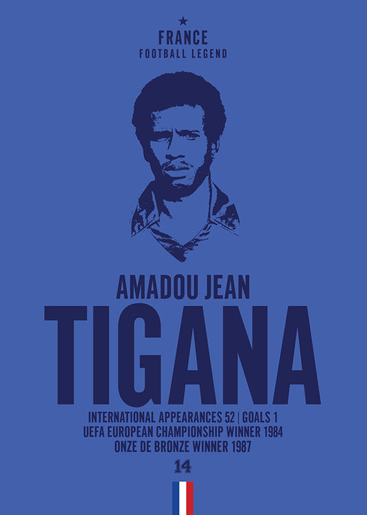 Amadou Jean Tigana Head Poster