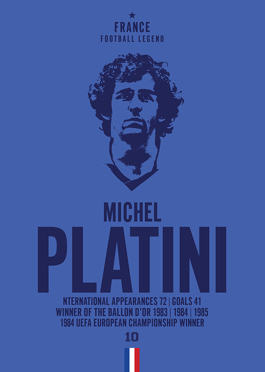 Michel Platini Head Poster