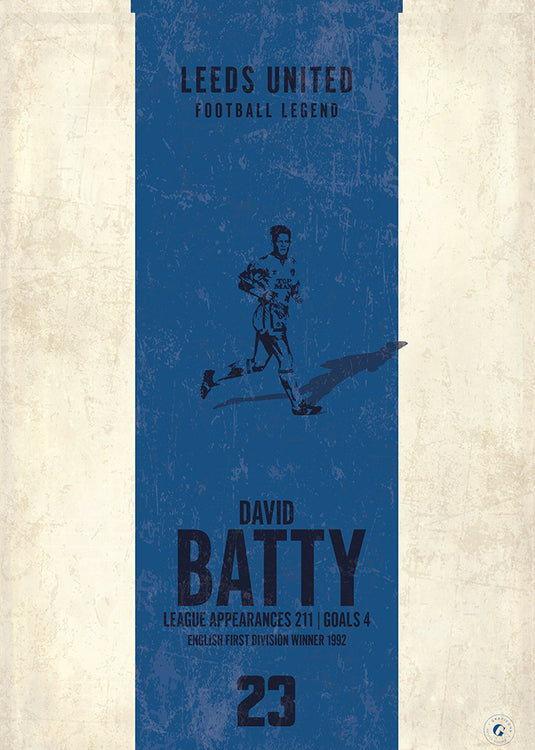 David Batty Leeds United Heritage Stripes Print