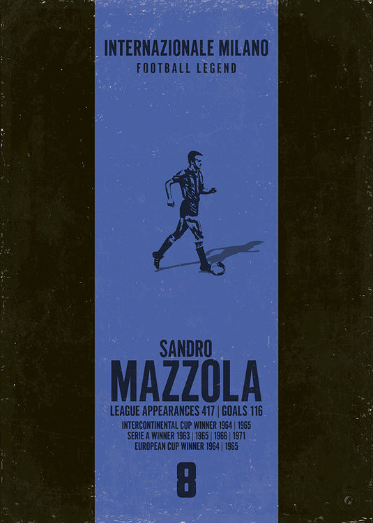 Affiche Sandro Mazzola (bande verticale)