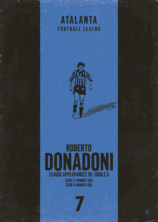 Cartel Roberto Donadoni (Banda Vertical) - Atalanta