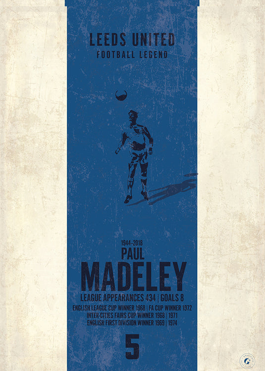 Paul Madeley Poster (Vertical Band)