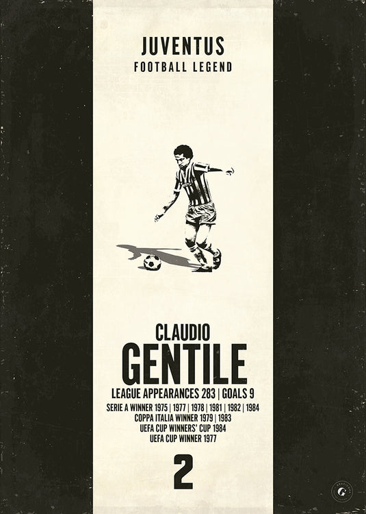 Claudio Gentile Juventus Heritage Stripes Print