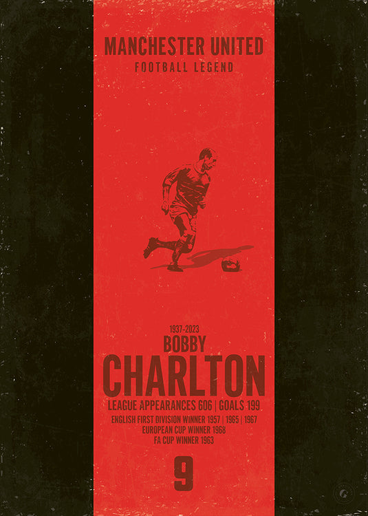 Póster de Bobby Charlton (banda vertical)