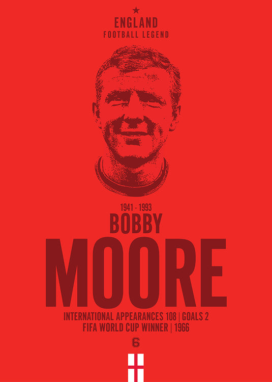 Bobby Moore Head Poster