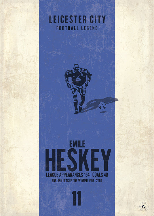 Emile Heskey Leicester City Heritage Stripes Print