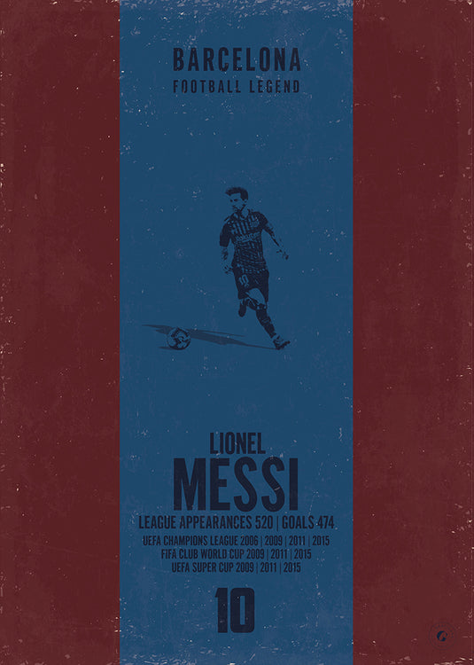 Póster Lionel Messi (Banda Vertical) - Barcelona