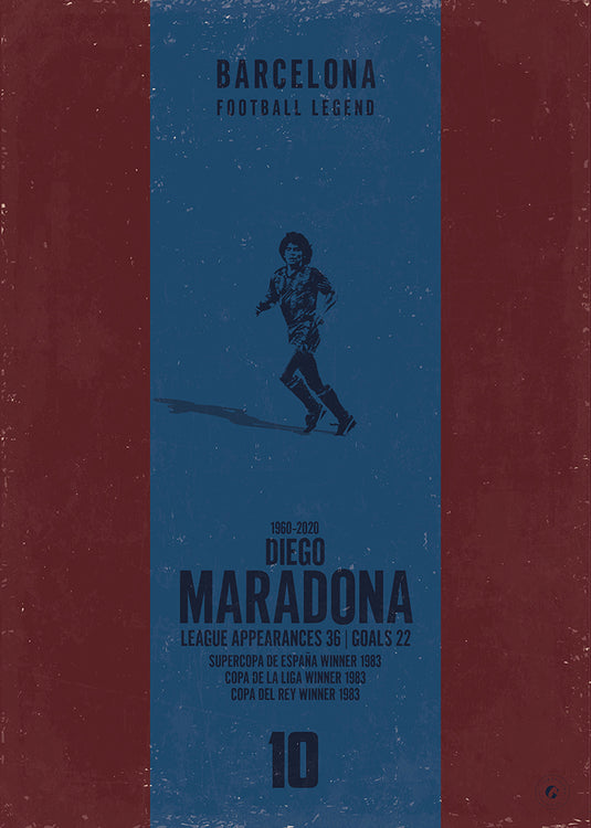 Diego Maradona Poster (Vertical Band) - Barcelona