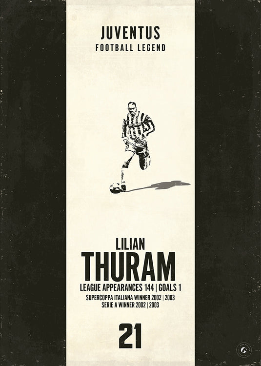 Lilian Thuram Juventus Heritage Stripes Print