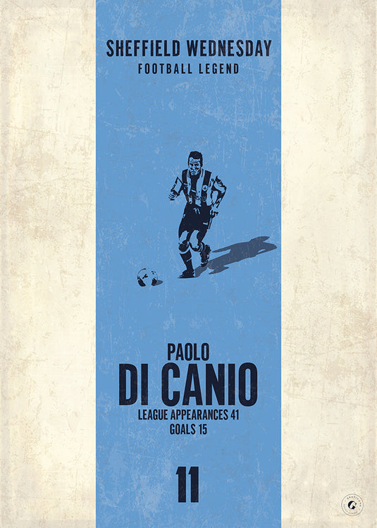 Paolo Di Canio Poster (Vertical Band) - Sheffield Wednesday