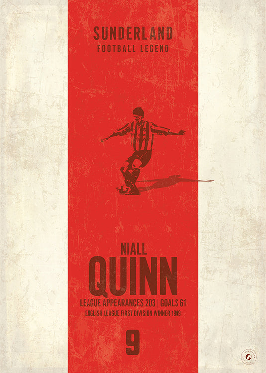 Niall Quinn Sunderland Heritage Stripes Print