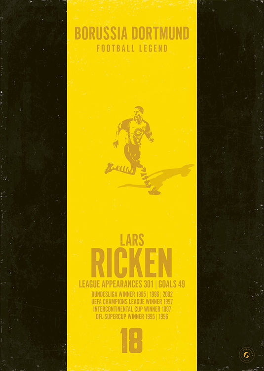 Lars Ricken Borussia Dortmund Heritage Stripes Print