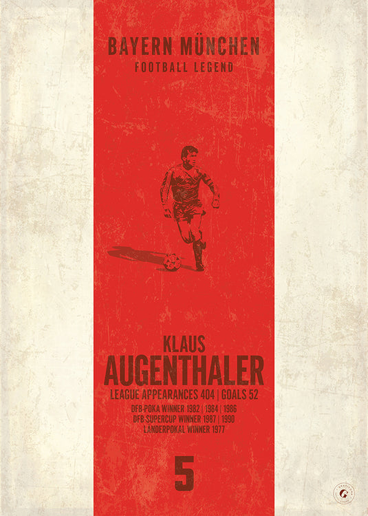 Klaus Augenthaler Bayern Munich Heritage Stripes Print