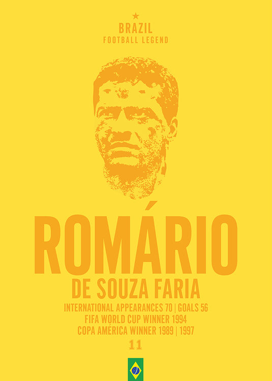 Romario Head Poster